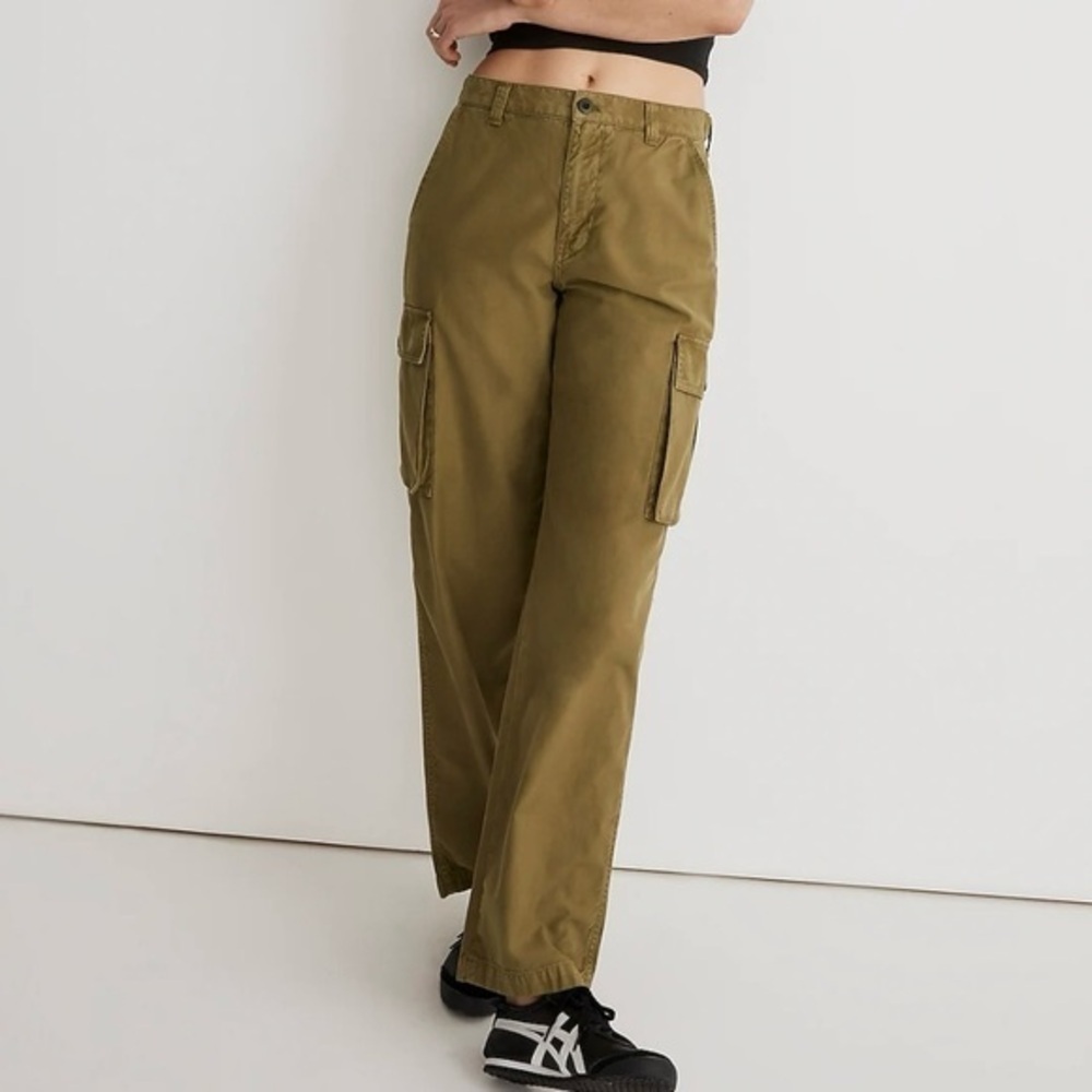 Madewell Garment Dyed Low Slung Straight Cargo Pants
